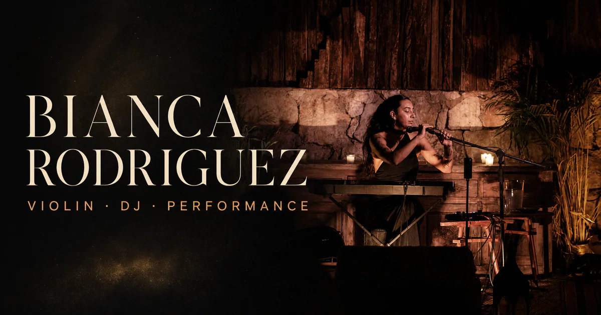 Bianca Rodríguez en una presentación musical en vivo