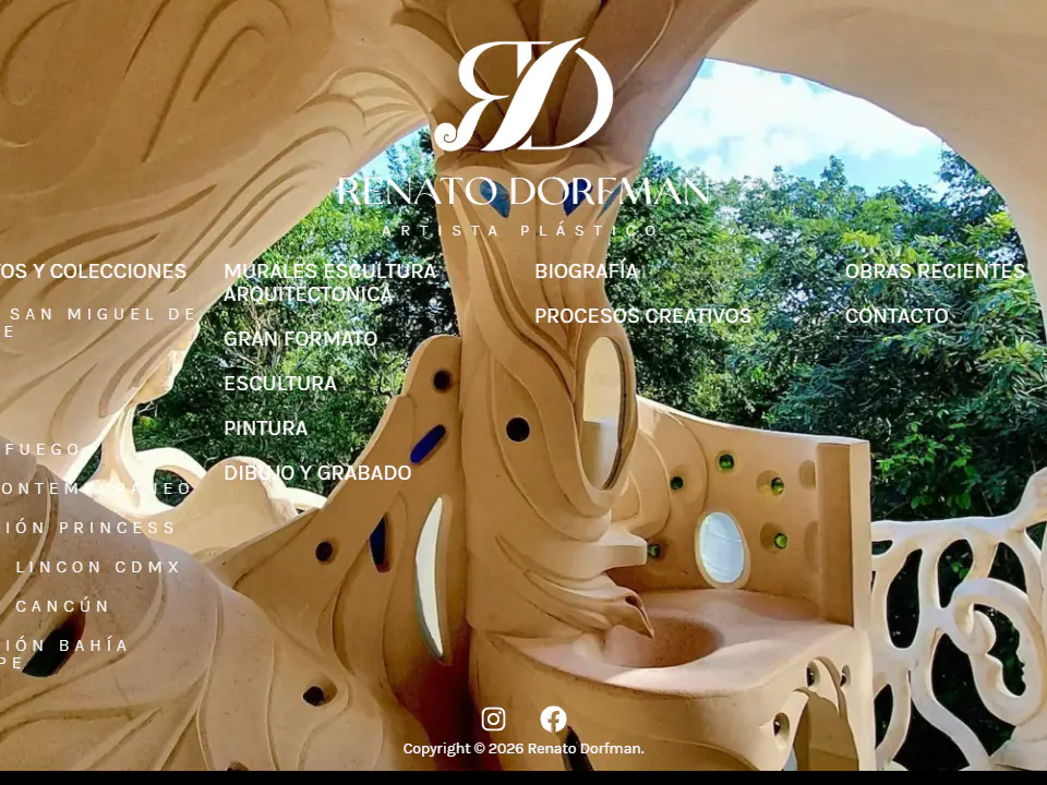 Sitio web de Renato Dorfman sobre una obra arquitectónica orgánica